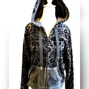 Disney Parks Y2K Black and Gray Women's Hoodie